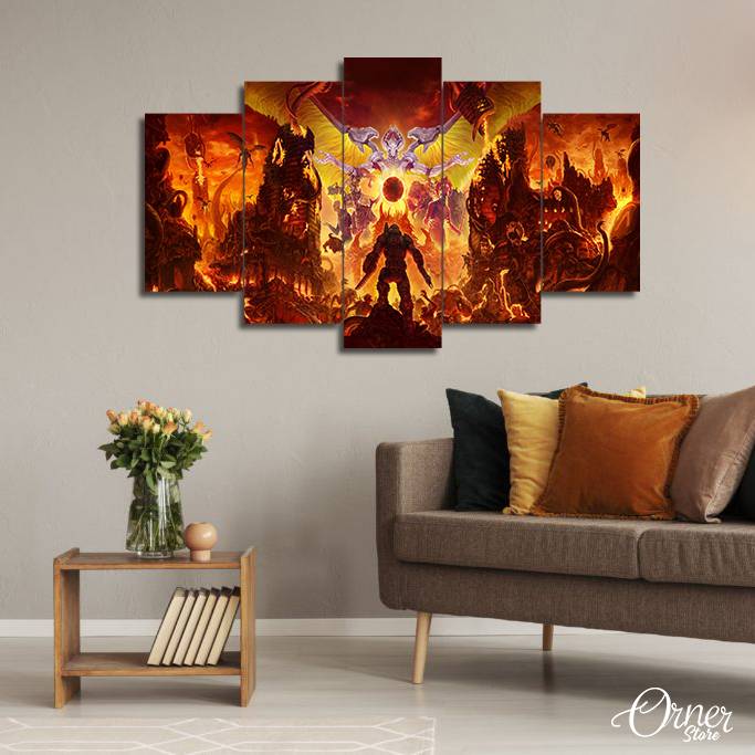 DOOM Eternal (5 Panels) Game Wall Art Orner Store