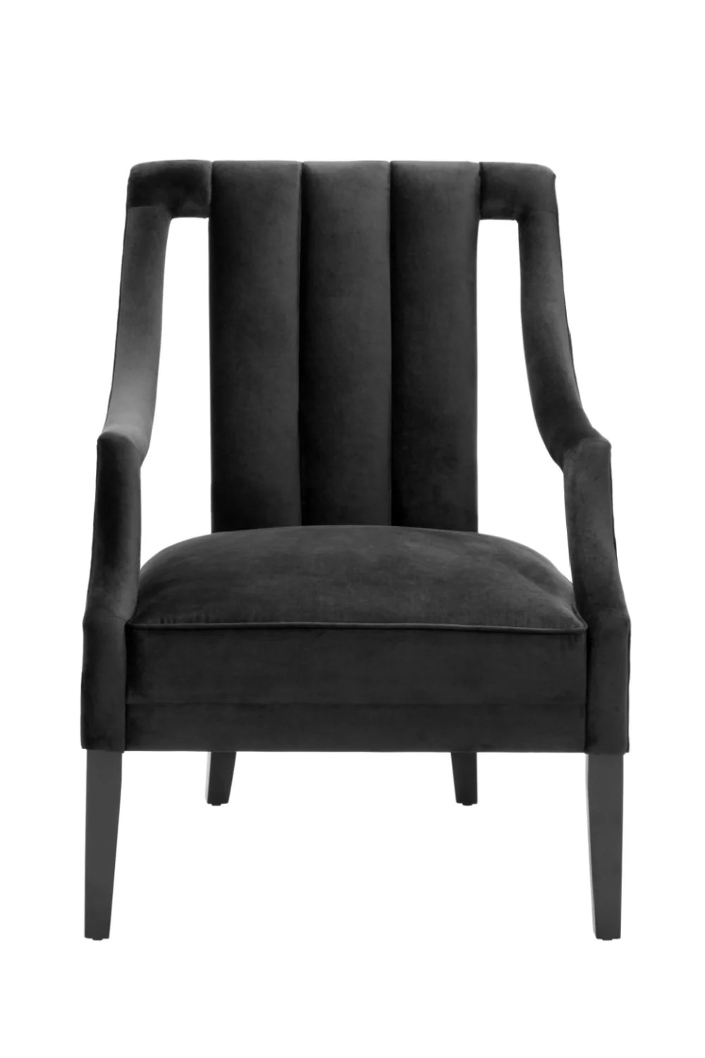 Black Velvet Accent Armchair Eichholtz Ermitage Oroa