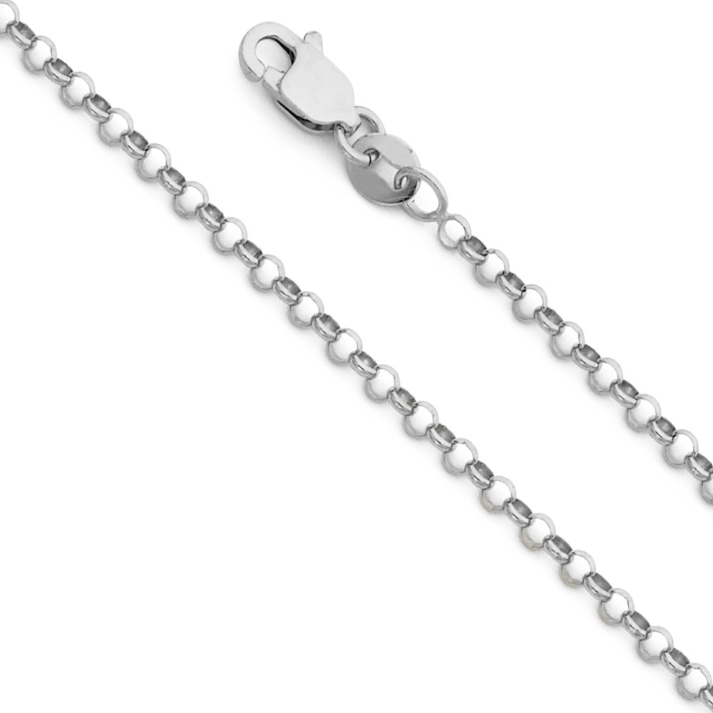 14KW 2.1mm Classic Rolo Cable Chain 16" Oropalace