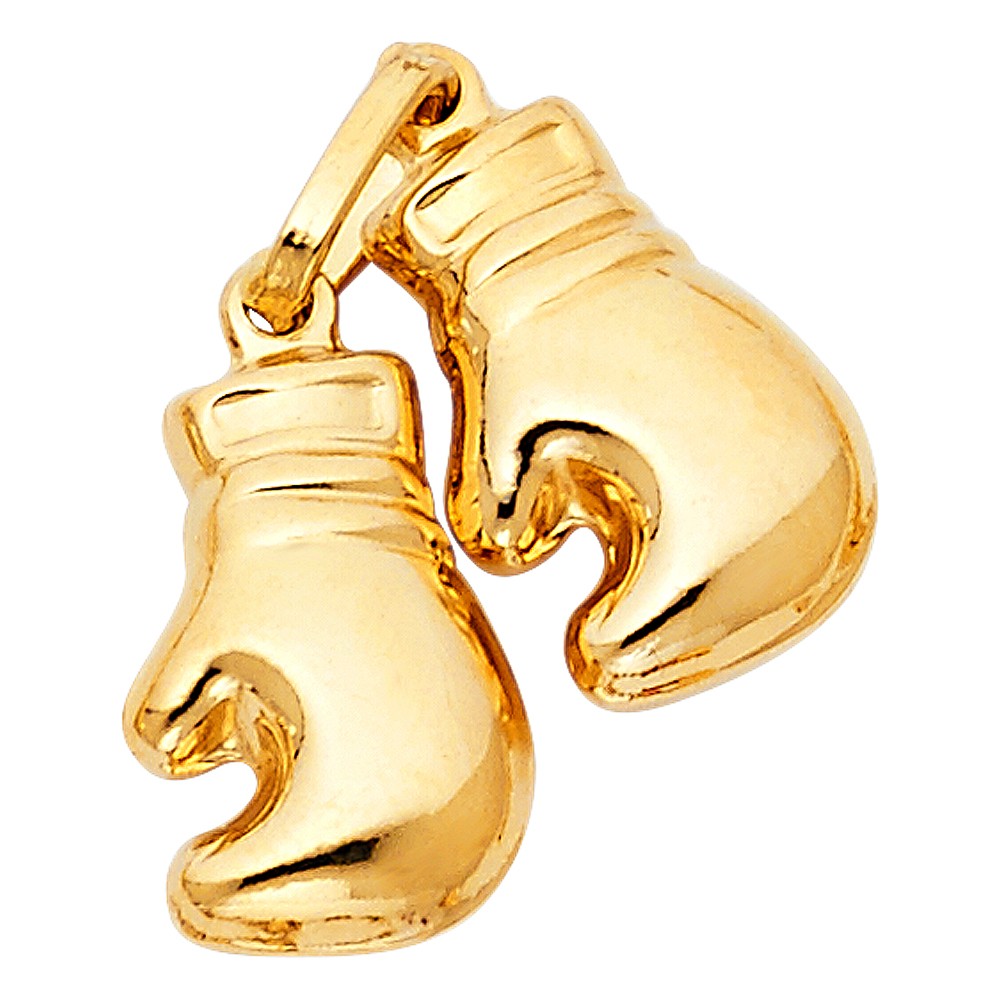 14KY Double Boxing Glove Pendant Oropalace