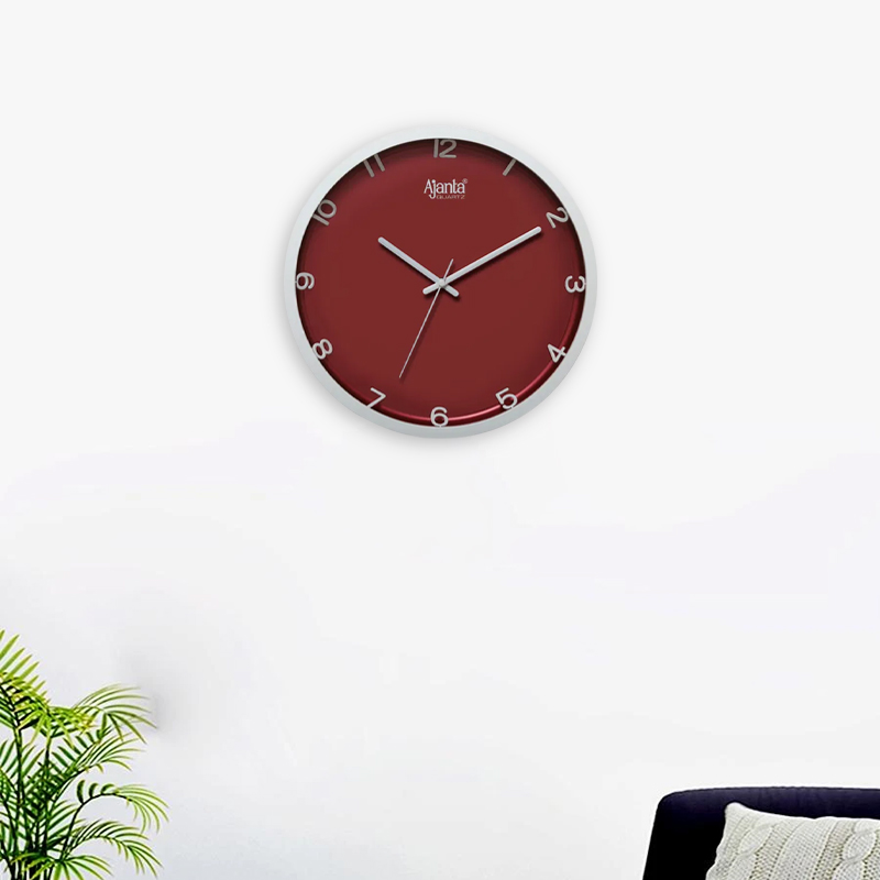 2287 Red Designer Sweep Second Clock Orpat