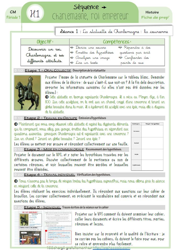 Séquence complète Charlemagne Orphéecole