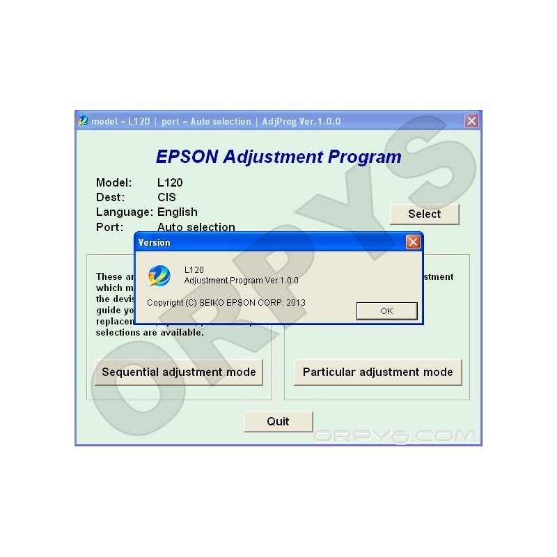 Epson L120 Adjustment Program