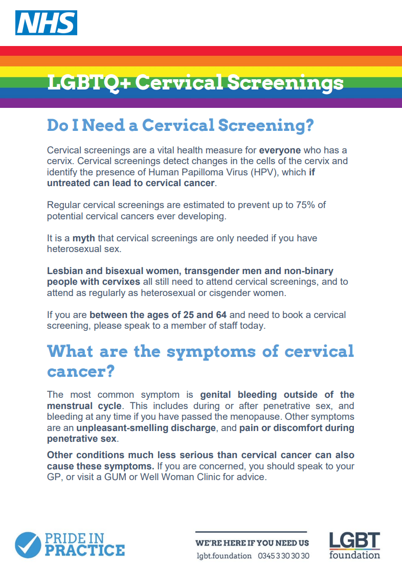 LGBTQ+ Pride In Practice Orsett Surgery