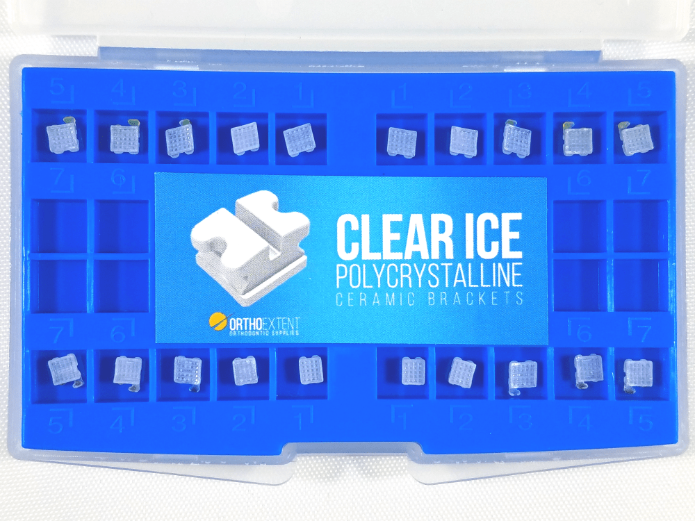 Clear Ice Polycrystalline Ceramic Brackets Individual OrthoExtent