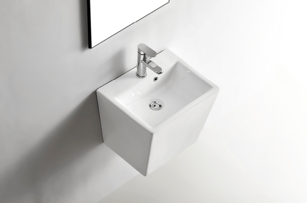 ORTONBATH™ Semi Pedestal Bathroom Wall Hung Ceramic Salon Wash Basins