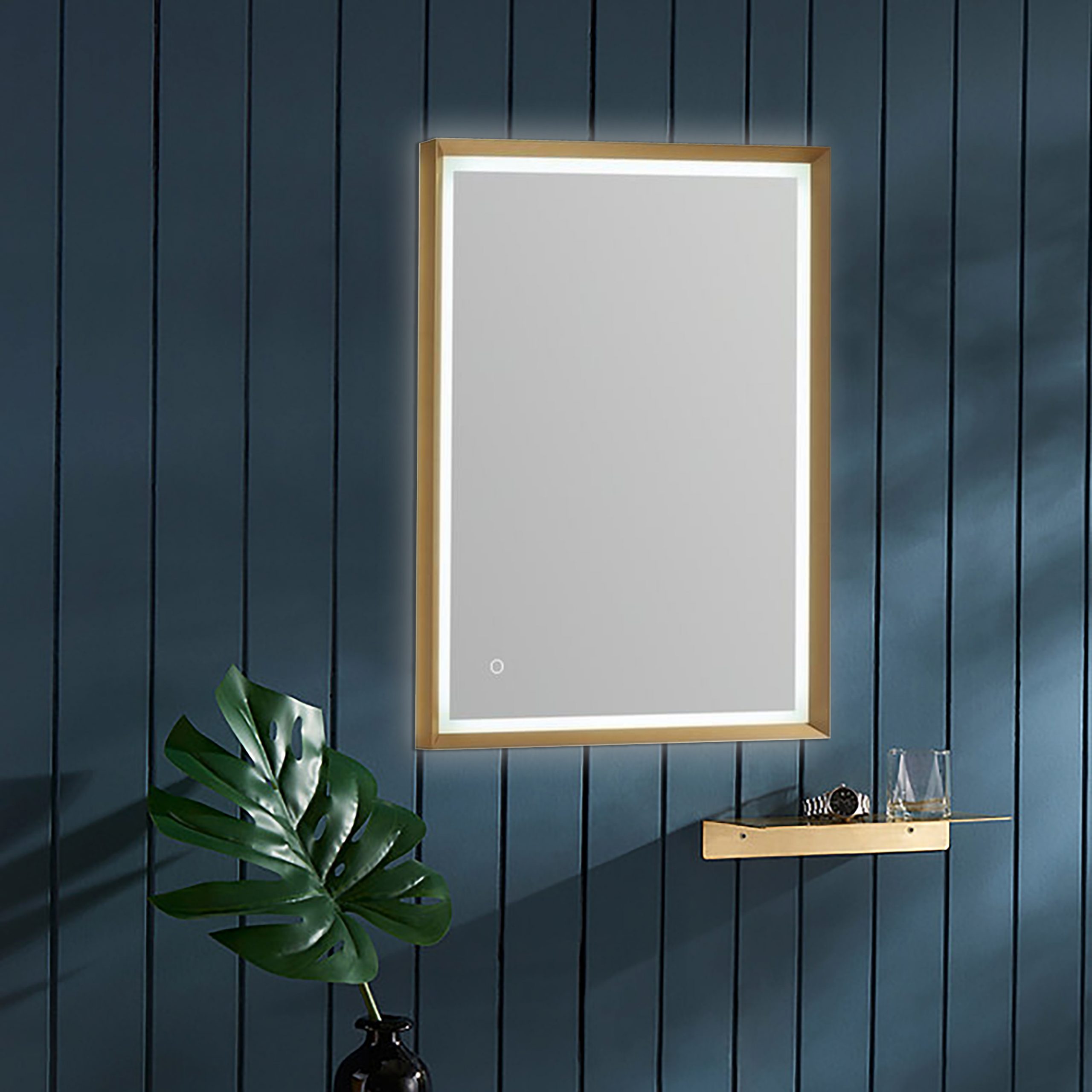 ORTONBATH™ blacked FRAMED RETANGULAR 32 x 24 Inch LED Bathroom Mirror