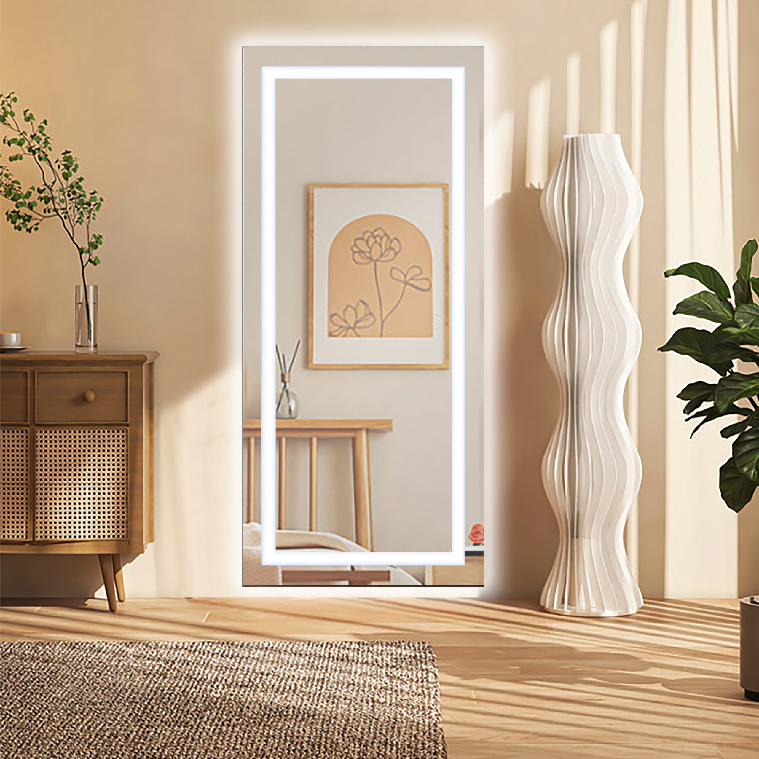 ORTONBATH™ FRAMELESS FLOOR STANDING RETANGULAR 60 x 22 Inch LED