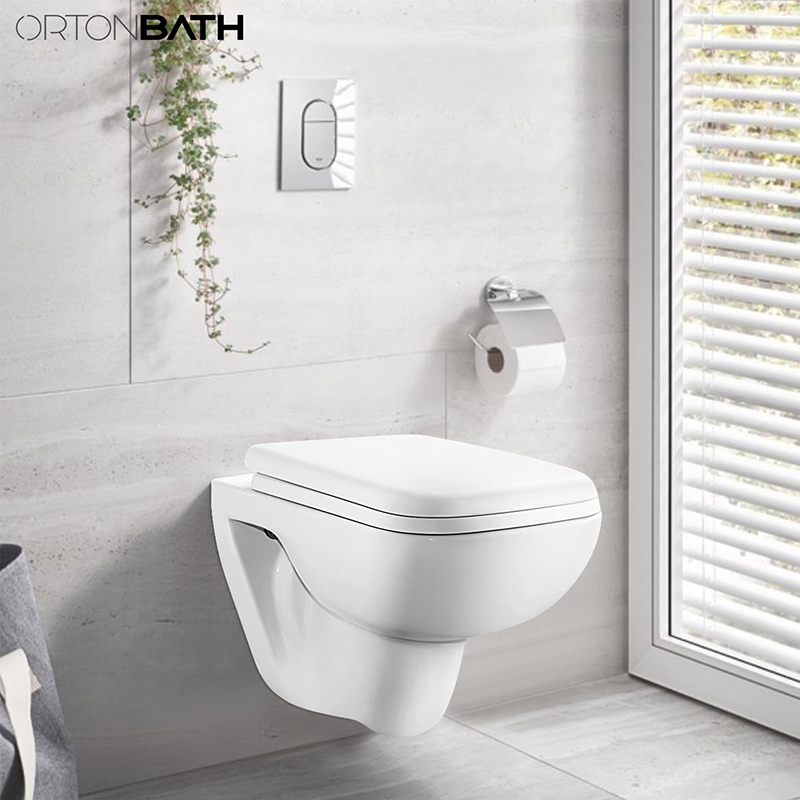 ORTONBATH™ RECTANGLE BOWL WALL HUNG TOILET BOWL WC Bathroom Toilet Bowl