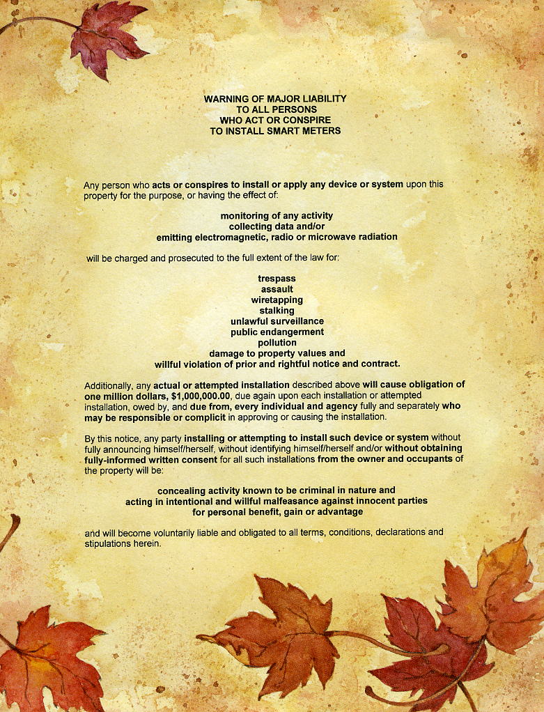 Water Meter Warning Liability