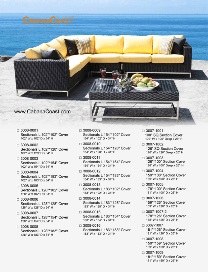 Cabana Coast Outdoor Sectional Covers Shop Outdoor Rooms Without Walls