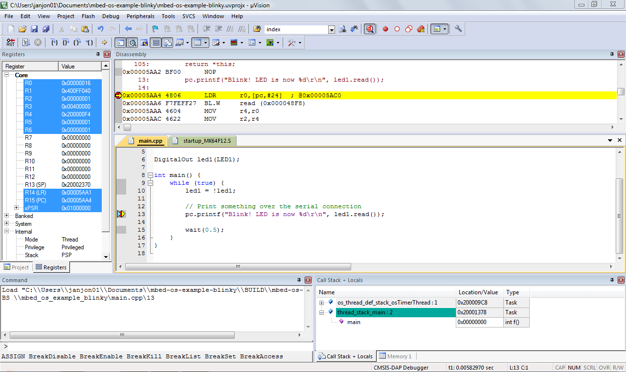Keil uVision Debugging and testing Mbed OS 6 Documentation