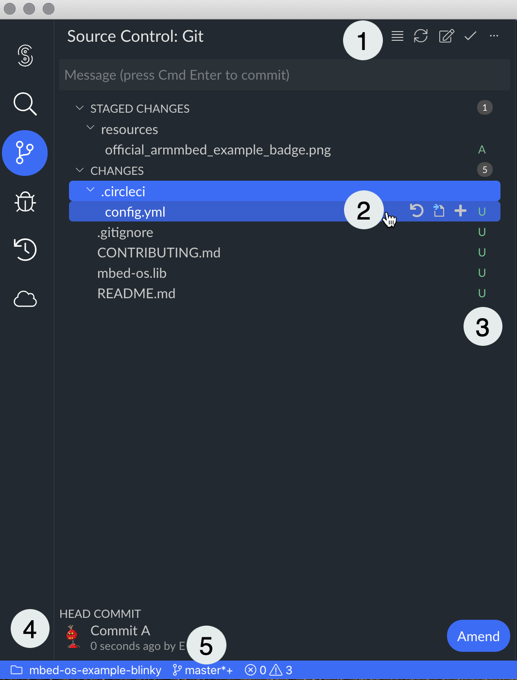 Working with Git Source control Mbed Studio Documentation