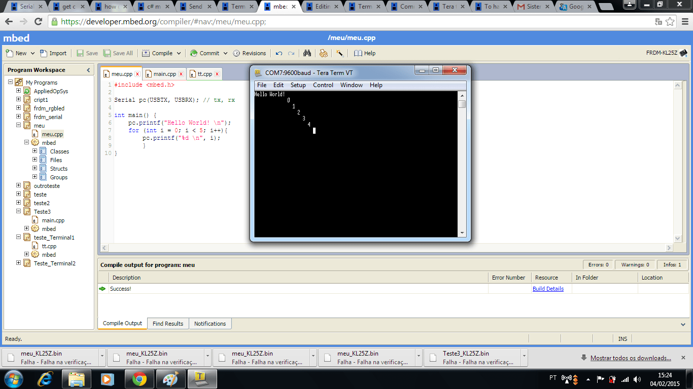 Tera Term problems Question Mbed