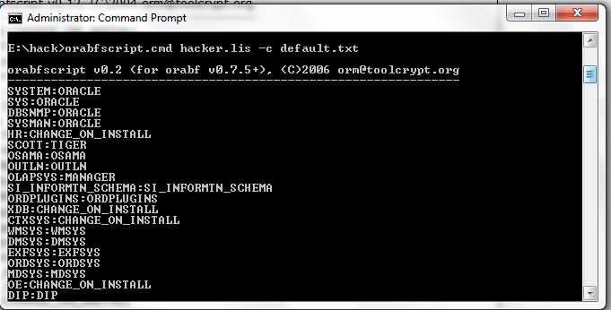 Crack Oracle Password Example Technology Geek