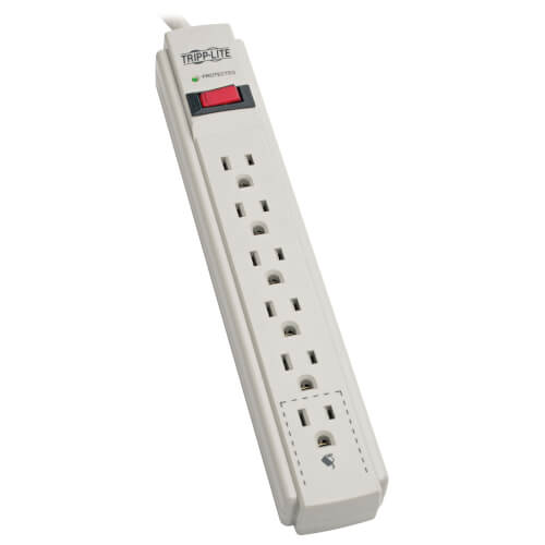 TECH SURGE POWER STRIP 6OUTLET OFFICE SUPPLIES & BROKERS Ltd