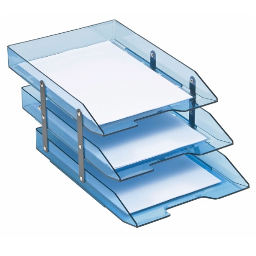 DESK TRAY FORCE 3SET BLACK ACRIMET (245.2) OFFICE SUPPLIES & BROKERS Ltd