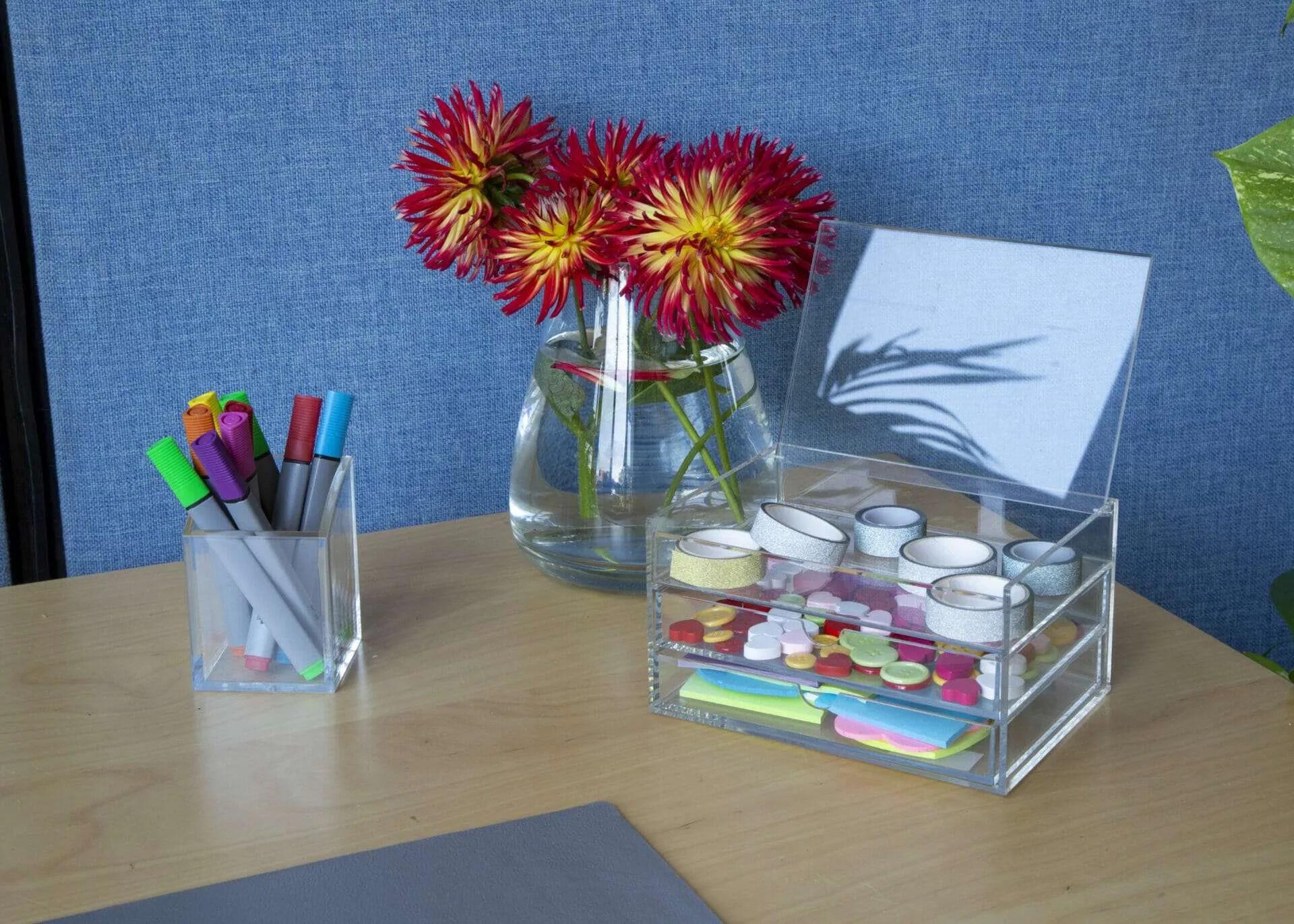 Acrylic Drawer Chest OSCO Clear Acrylic Drawer Chest with Flipup Lid