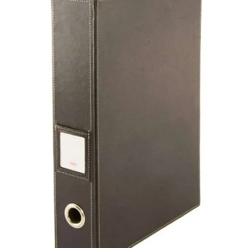 Black Box File OSCO Black Faux Leather Box File