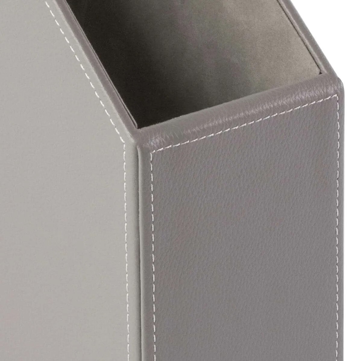 Grey Magazine Rack OSCO Grey Faux Leather Magazine Rack