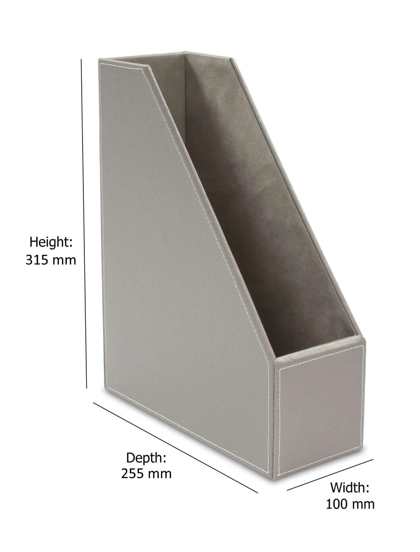 Grey Magazine Rack OSCO Grey Faux Leather Magazine Rack