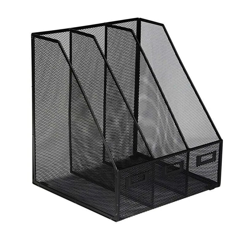 Black Mesh Magazine Rack OSCO Wiremesh Triple Magazine Rack