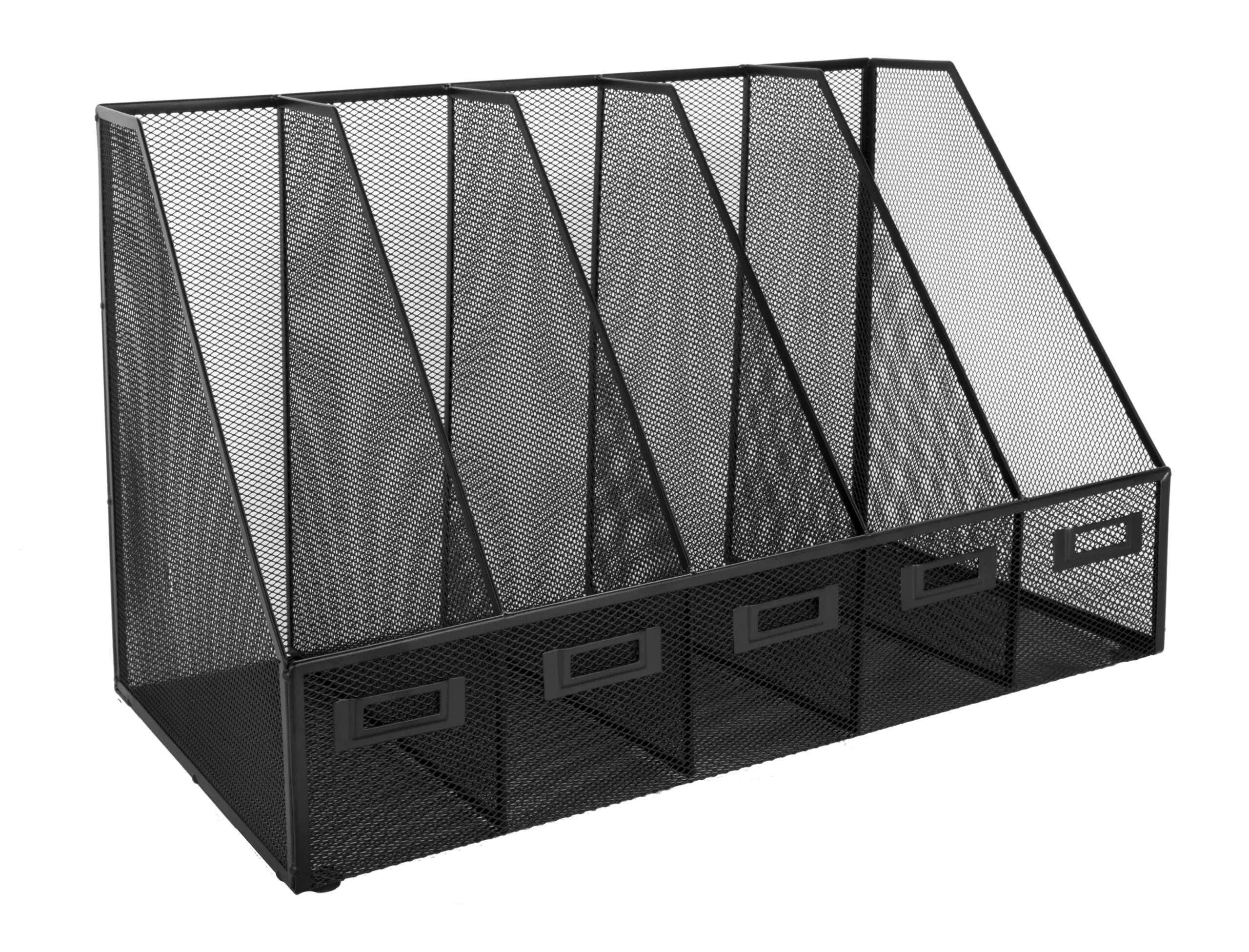 Black Mesh Magazine Rack OSCO Wiremesh FiveSlot Magazine Rack