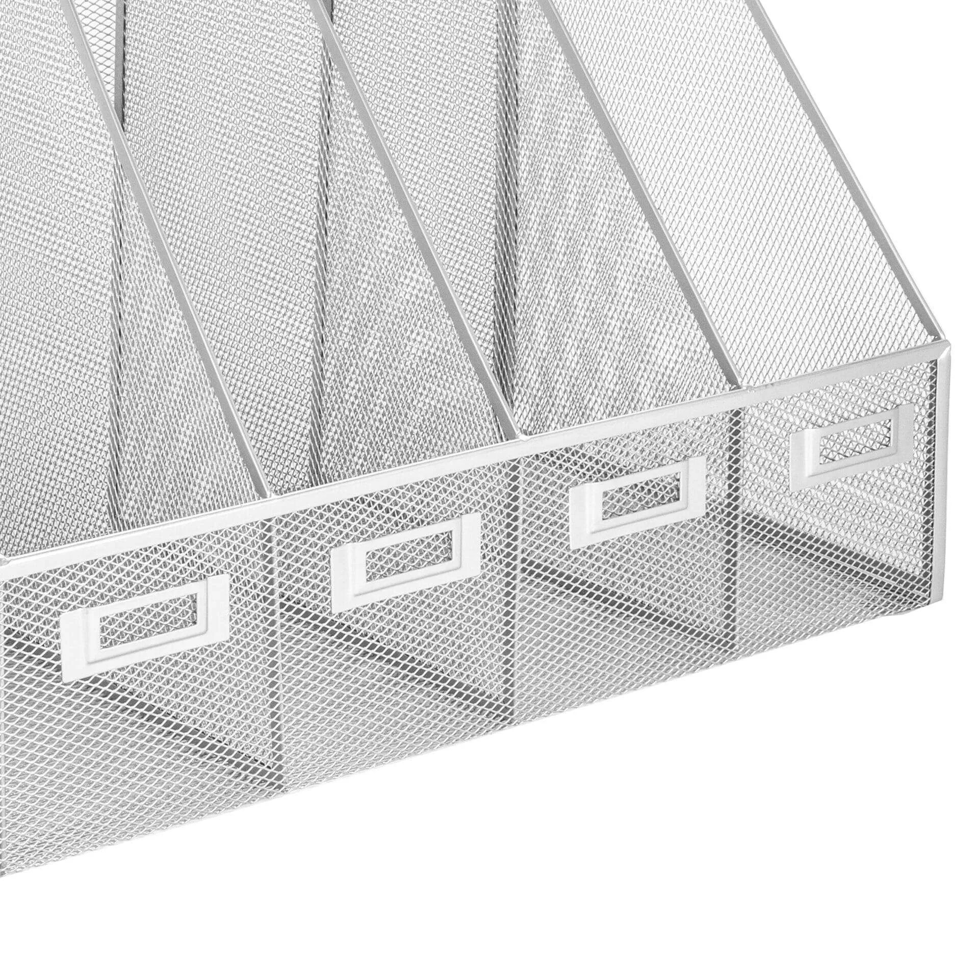 Silver Mesh Magazine Rack OSCO Wiremesh FivePart Magazine Rack