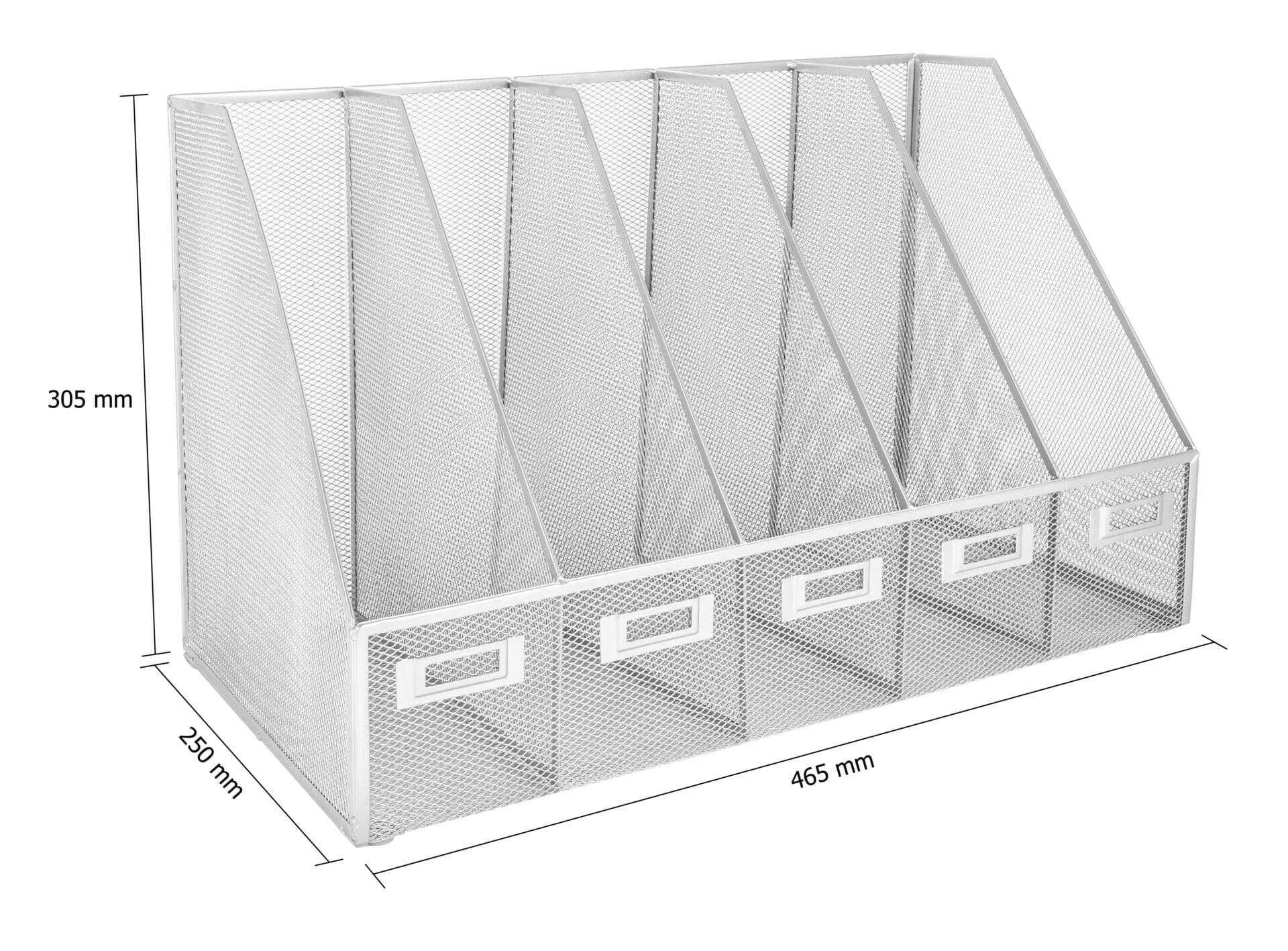 Silver Mesh Magazine Rack OSCO Wiremesh FivePart Magazine Rack