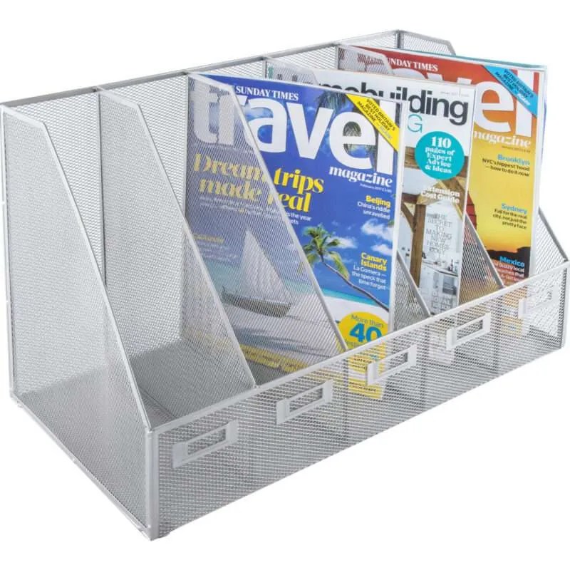 Black Mesh Magazine Rack OSCO Wiremesh Triple Magazine Rack