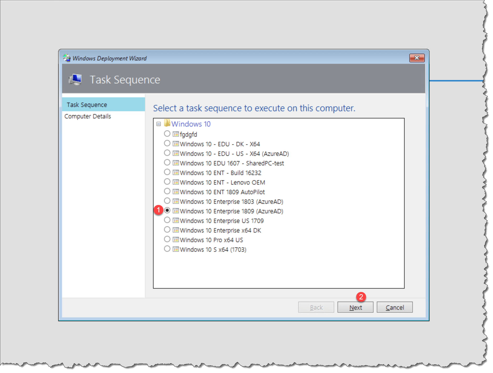 How to deploy a Autopilot device with MDT with out