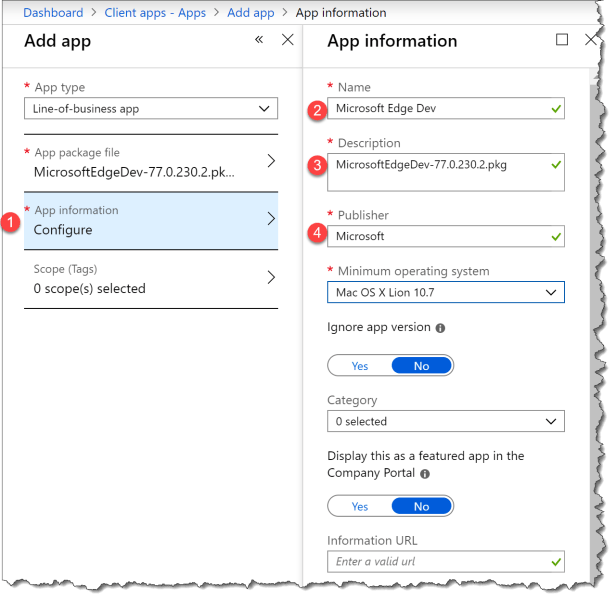 Deploy Microsoft Edge Dev for Business for Mac with Intune Mobile