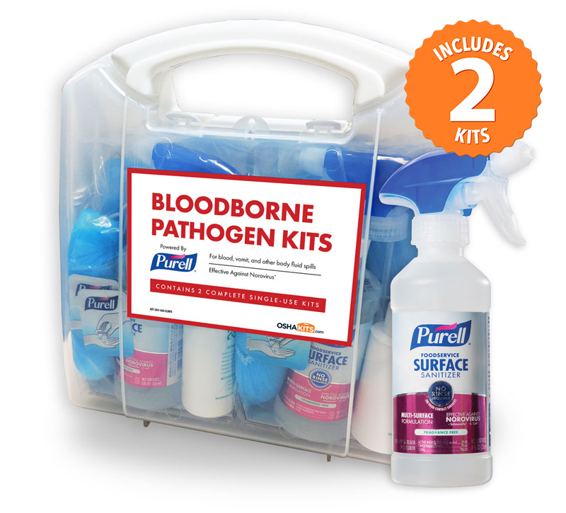 DoublePackedClamshellBBP Body Fluid Spill Kits