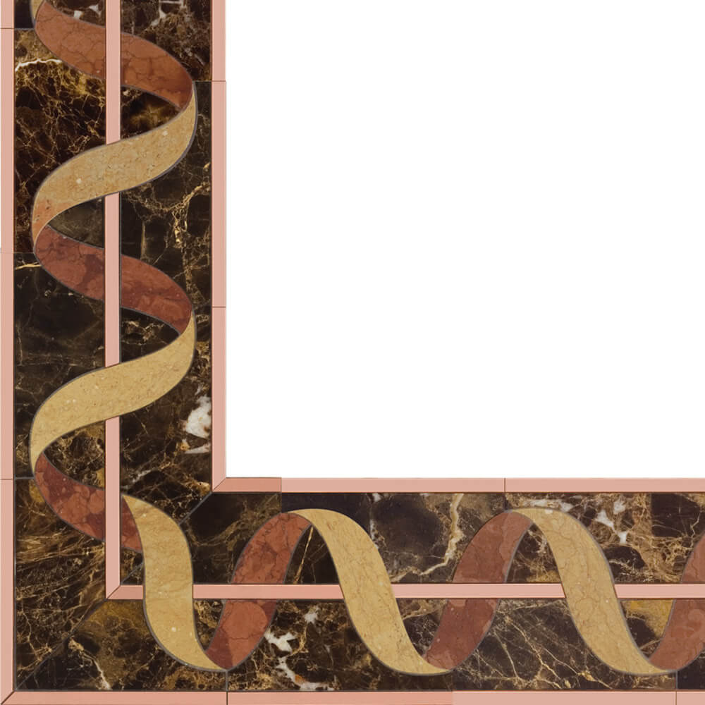 Stone Borders Tile Backsplash or Floor Border by Oshkosh Designs