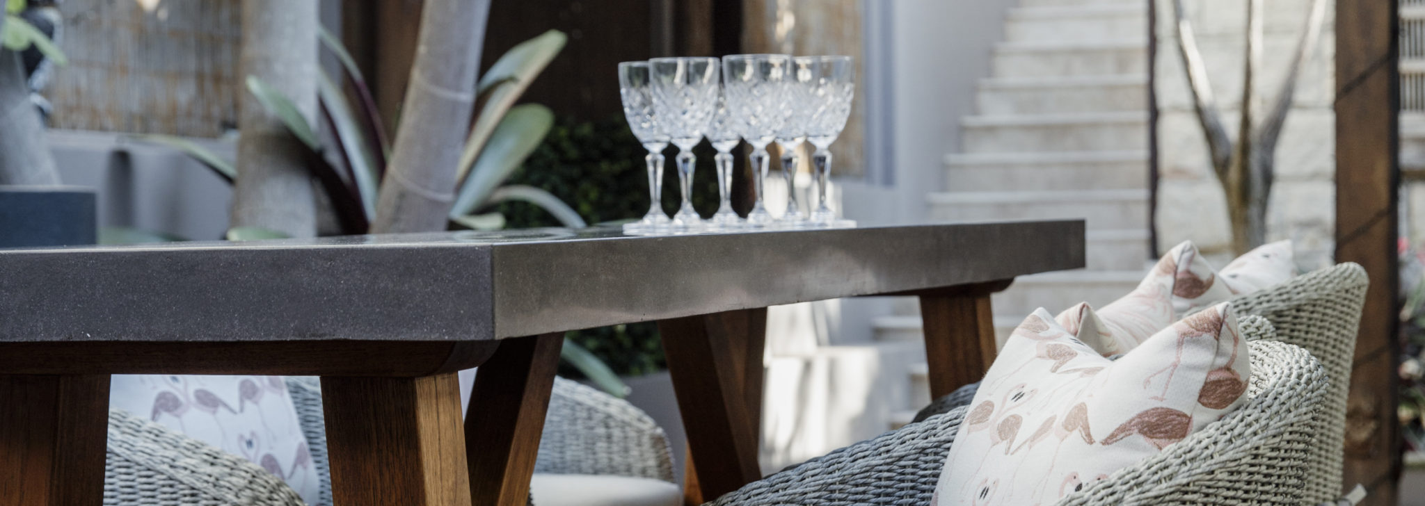 Concrete Dining Bar Table Osier Belle