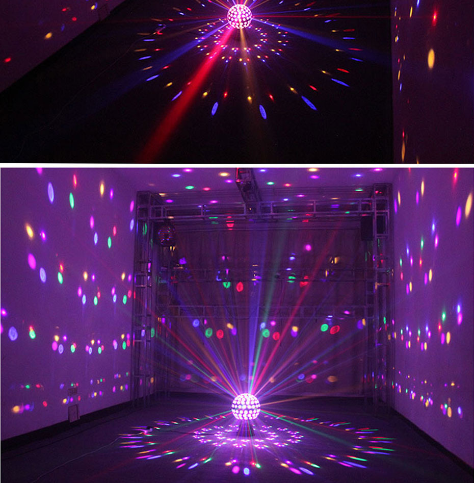 Led Light Disco Ball Laser MultiColored Rotating Light Music