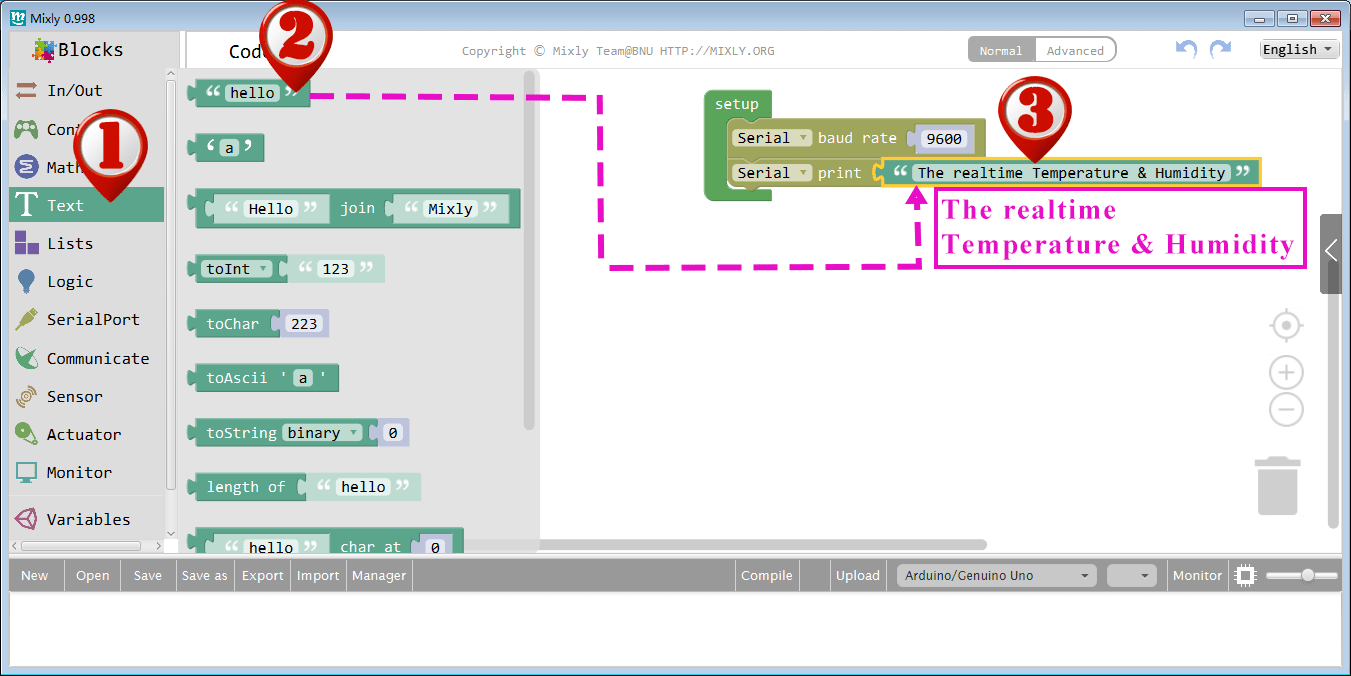 Graphical Programming Kit for Learn Coding with Arduino IDE15 DHT11