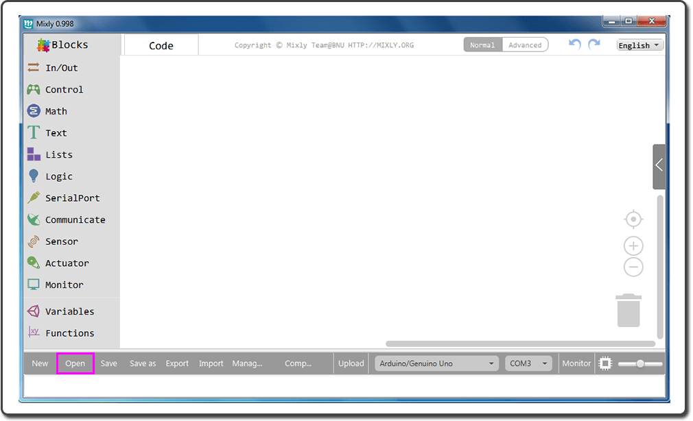 Graphical Programming Kit for Learn Coding with Arduino IDE21 Basic