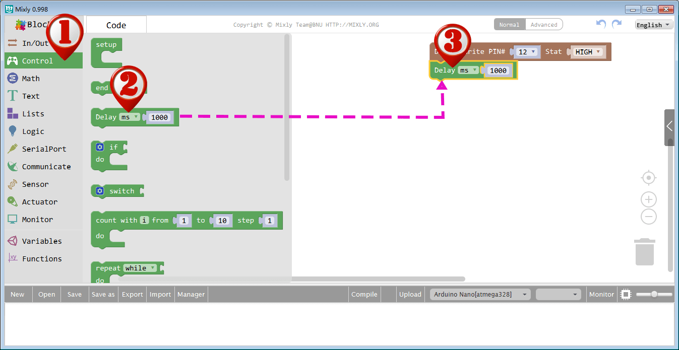 Graphical Programming Kit for Learn Coding with Arduino IDE7 Active