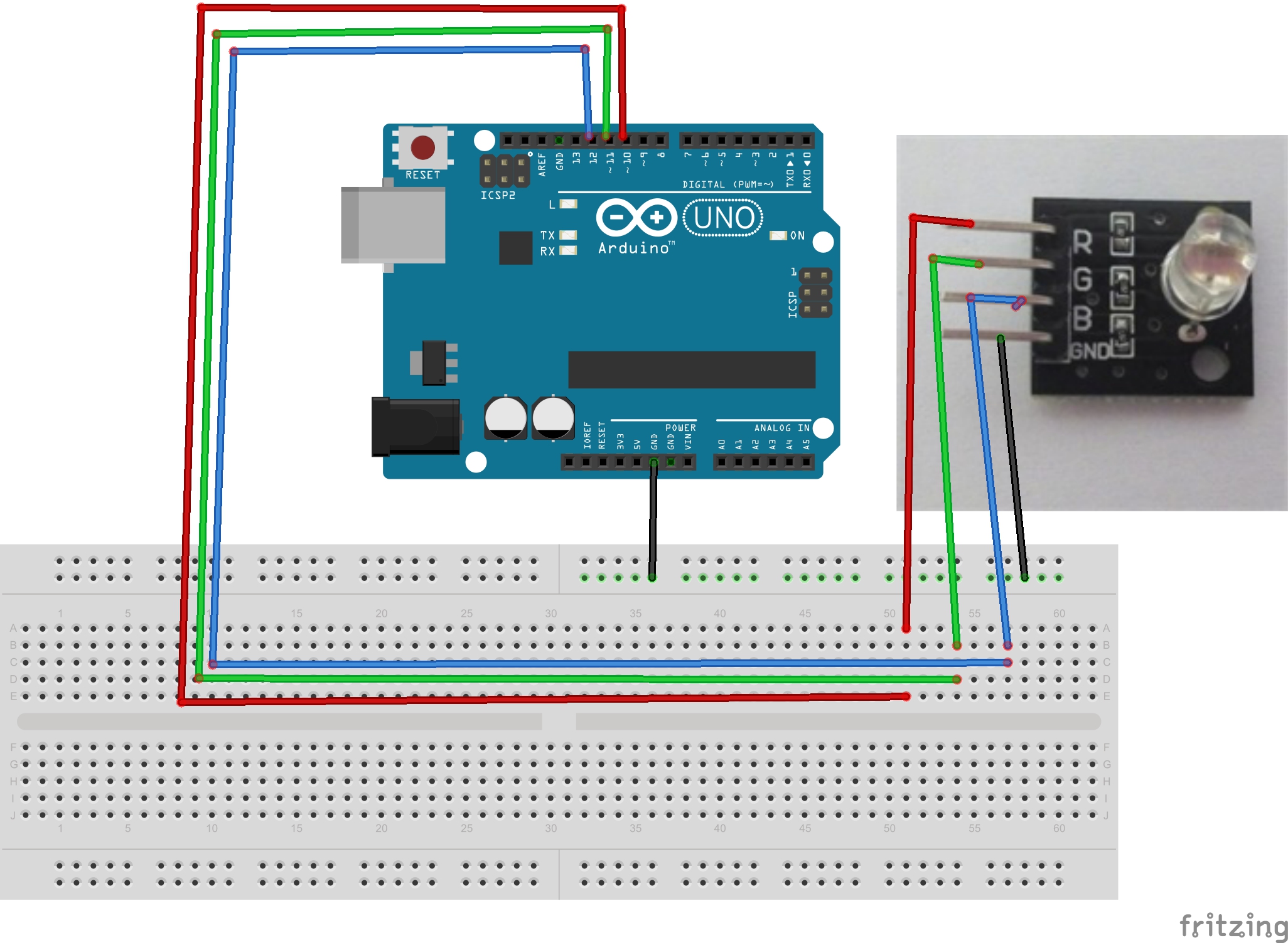 Use Arduino drive RGB color module «