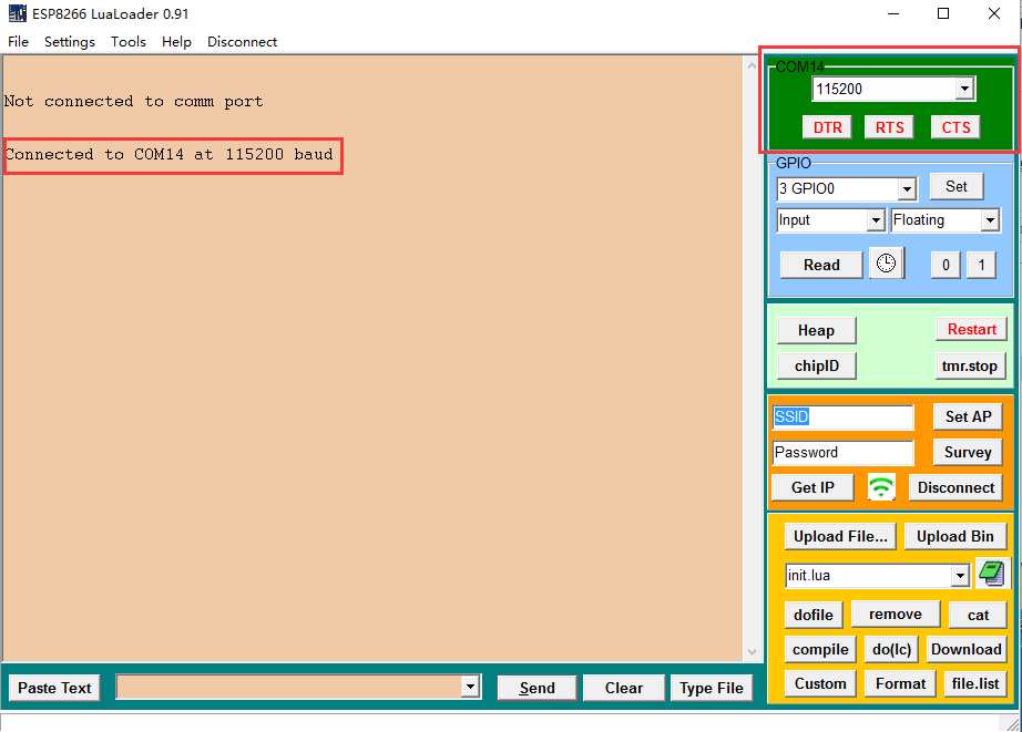 Use NodeMCU LUA WIFI module to control LED