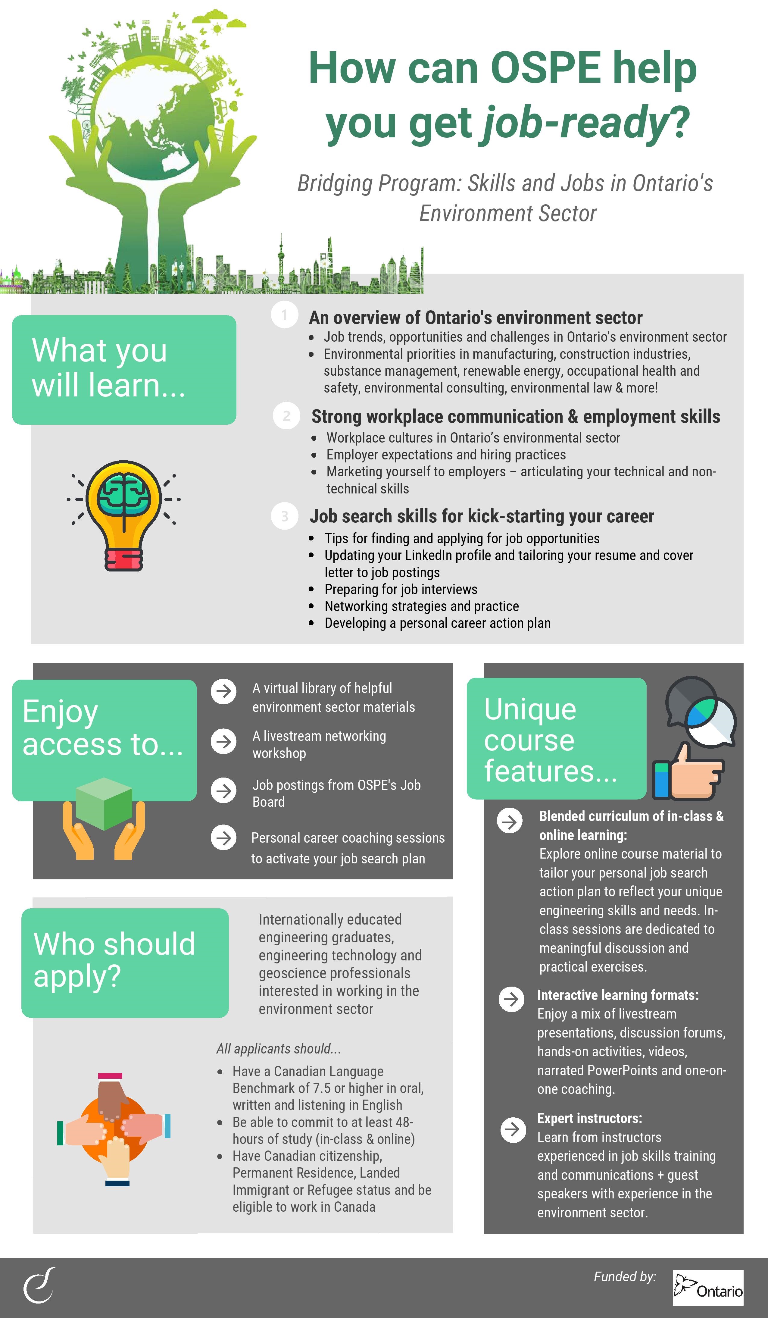How can international engineering grads adapt their skills for a career in Ontario's environment