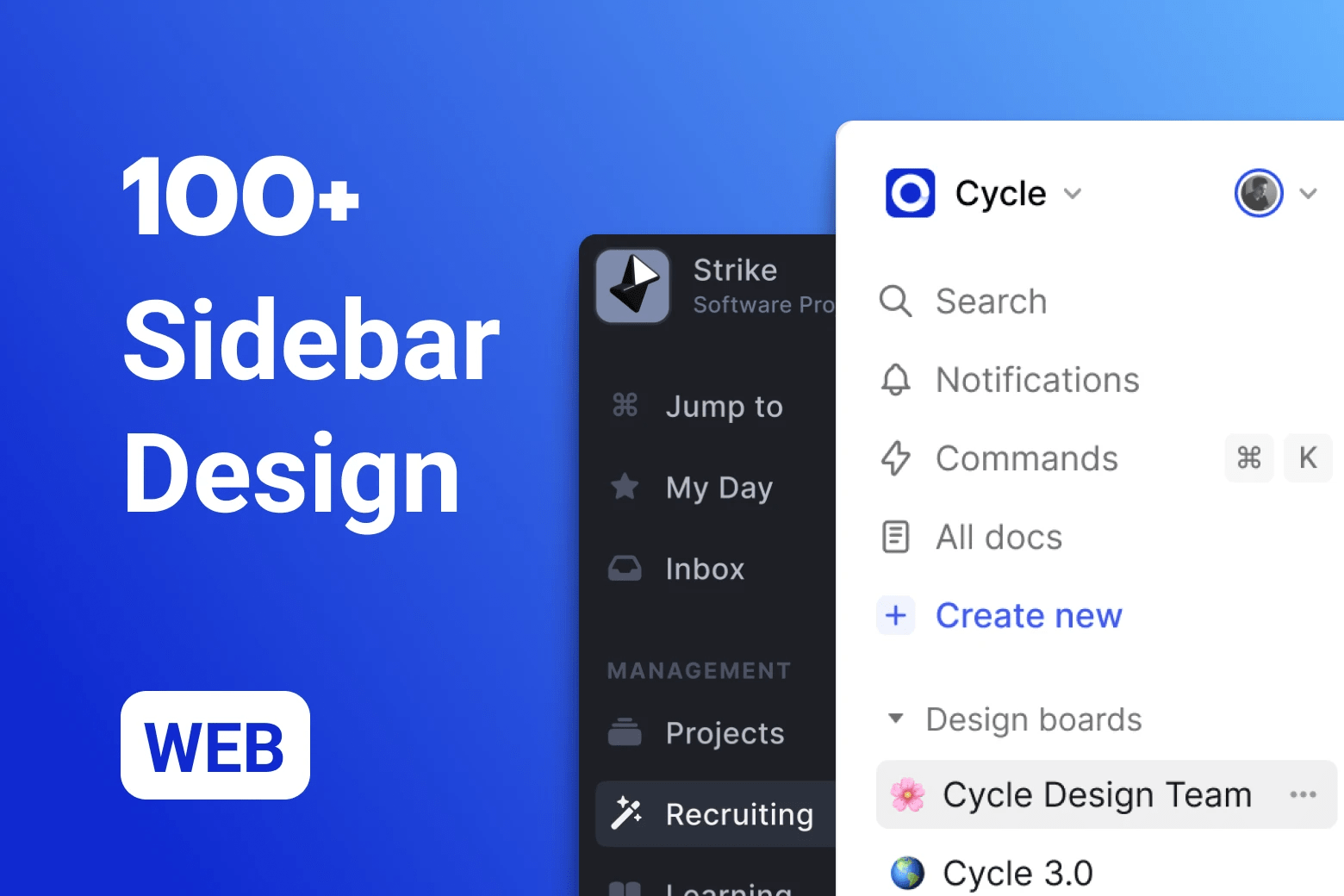 A Guide to UI Design 100+ Innovative Sidebar Examples Eagle Community
