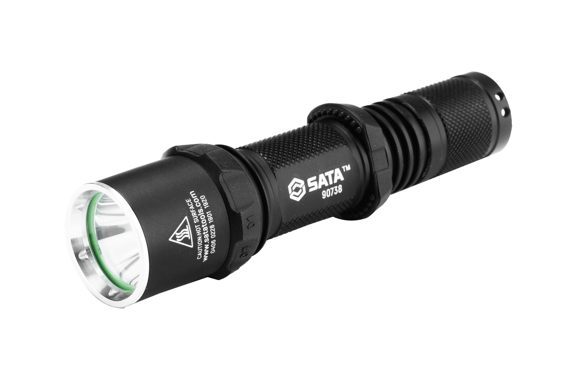 90738High Brightness Rechargeable Aluminum FlashlightSata Tools