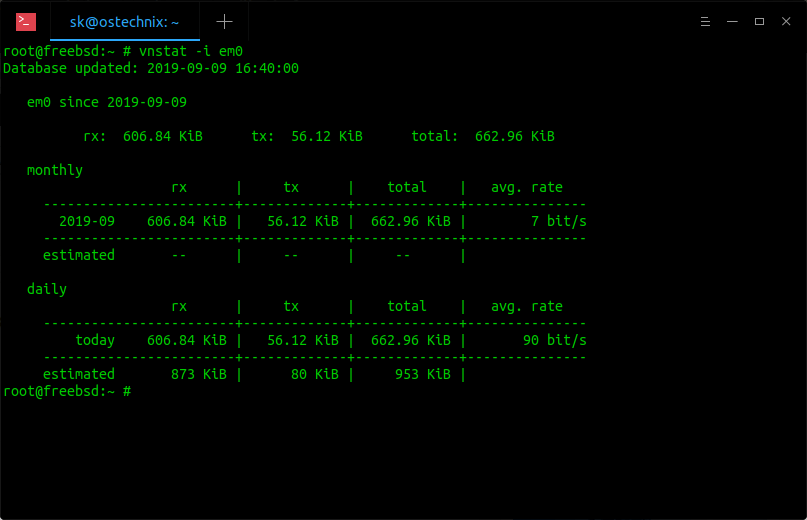 vnStat Monitor Network Bandwidth In Linux and BSD