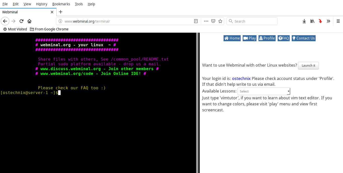Learn And Practice Linux Commands Online For FREE! OSTechNix