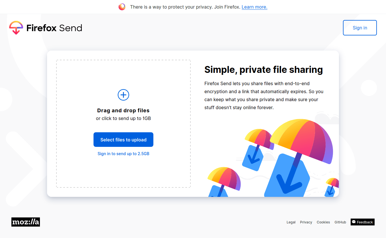 How To Securely Share Files Over With Firefox Send OSTechNix