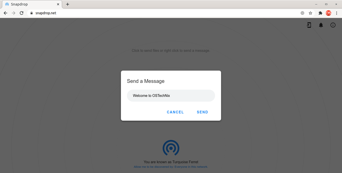 Share Files Between Multiple Devices Using Snapdrop Via  Browser