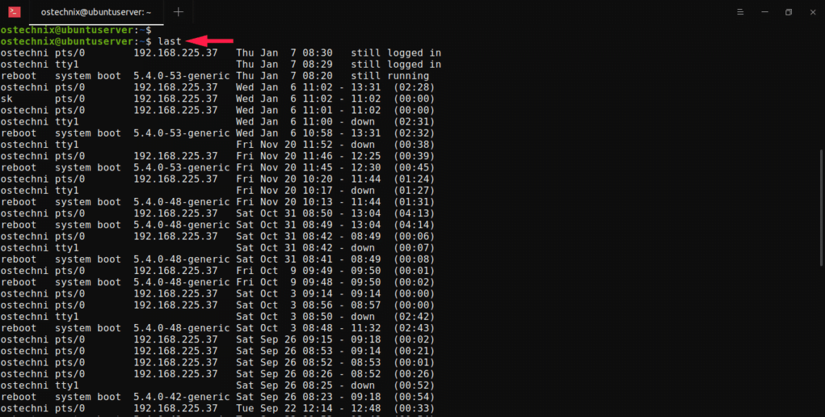 How To Find Last Logged In Users In Linux OSTechNix