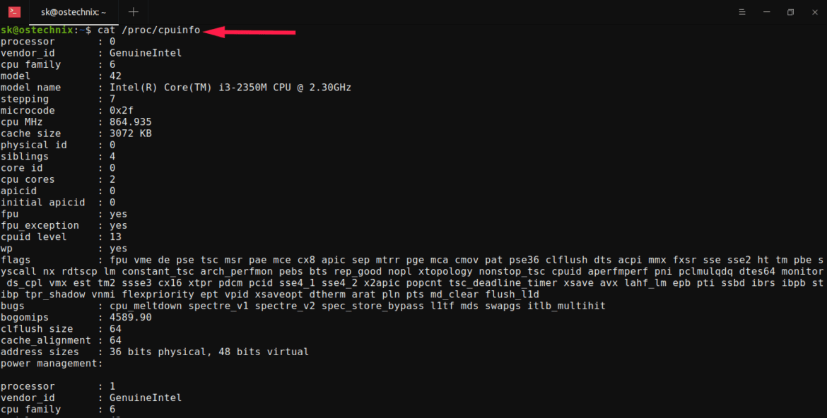 How To Check Or Find CPU Information In Linux OSTechNix